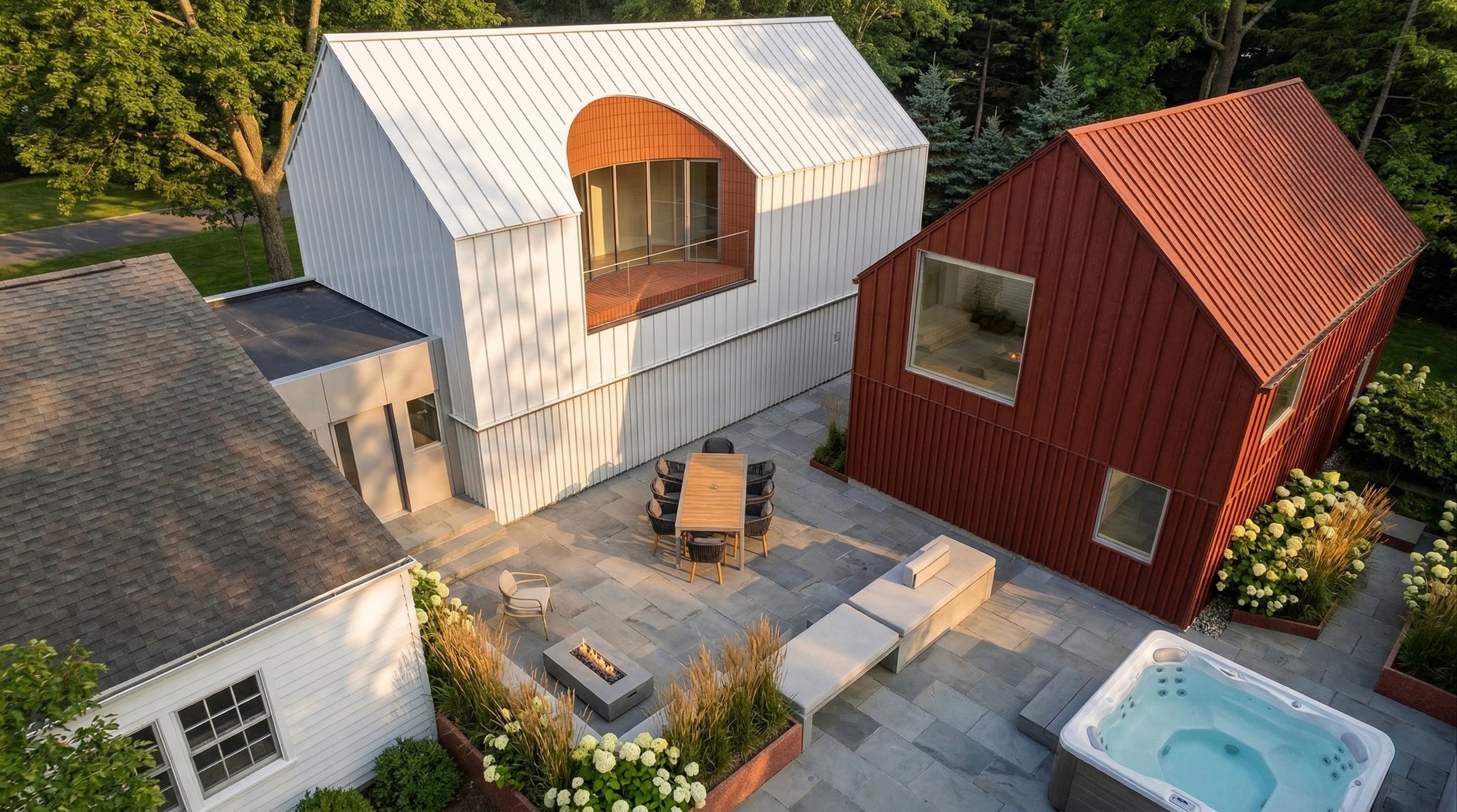 Title: Courtyard junction view - Description: Courtyard junction view