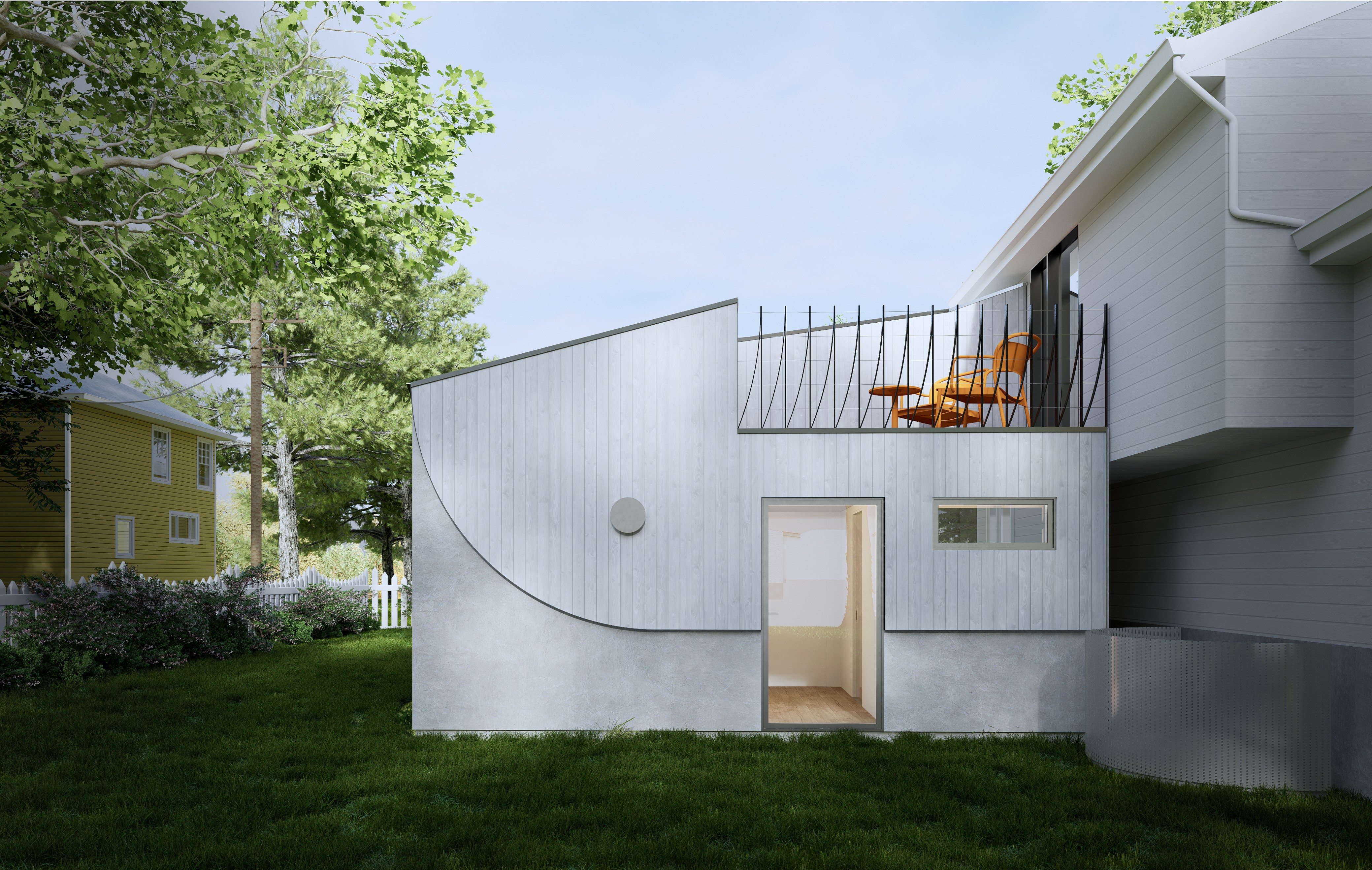 Title: Swoop ADU from the backyard - Description: Swoop ADU from the backyard